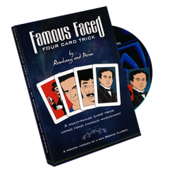 (image for) Famous Faced - Four Card Trick (gimmicks & DVD) by Paul Romhany - Trick