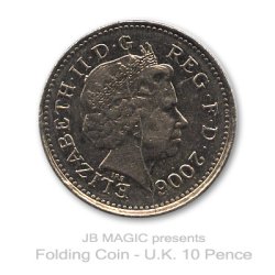 (image for) Folding Coin (UK 10 Pence, Single Cut) - Trick