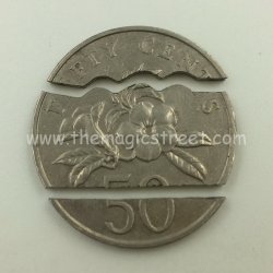 (image for) Folding + Bite Coin 50 Cent Singapore