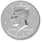 (image for) Jumbo 3 inch Chrome Half Dollar