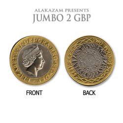 (image for) Jumbo 2 GBP (2.75 inches) (Elizabeth 2 Great Britain Pound) by Alakazam - Trick