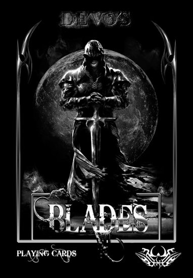 (image for) Midnight Edition Blades Playing Cards (Limited Edition) by De'Vo with signature - Click Image to Close