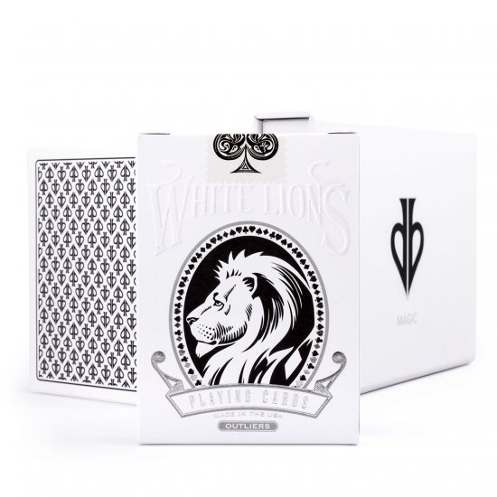 (image for) White Lions Outliers Set Playing Cards - Regular Twin Box by David Blaine - Click Image to Close