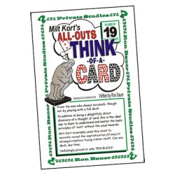 (image for) Ron Bauer Series: #19 - Milt Kort's All Outs Think of a Card Milt - Book
