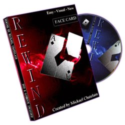 (image for) Rewind (Gimmick, DVD, FACE card, BLUE back) by Mickael Chatelain - Trick