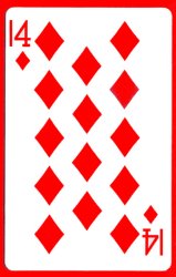(image for) 14 of Diamonds Cards (1 card = 1 unit)- Royal