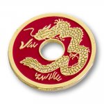 (image for) Chinese Coin (Red - Half Dollar Size) by Royal Magic - Trick
