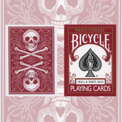 (image for) Skull and Bones Deck (Red) Cambric finish by Conjuring Arts Research Center