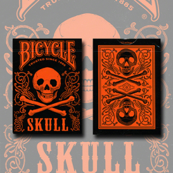 (image for) Bicycle Skull Metallic (Orange) USPCC by Gambler's Warehouse - Trick