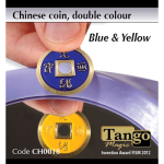 (image for) Chinese Coin (CH0018) Blue & Yellow by Tango Magic - Tricks