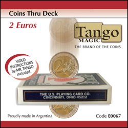 (image for) Coins Thru Deck 2 Euro by Tango - Trick (E0067)