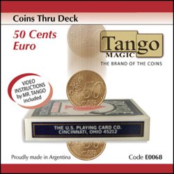 (image for) Coins thru Deck 50 cent Euro by Tango - Trick (E0068)