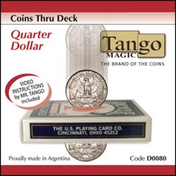 (image for) Coins Thru Deck Quarter by Tango - Trick (D0080)