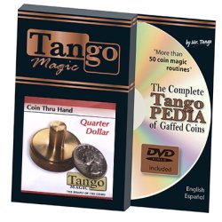 (image for) Coin thru Hand (US Quarter w/DVD) (D0069) by Tango - Trick