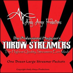 (image for) Throw Streamers WHITE by Andy Amyx( 1dozen=1 unit)- Trick