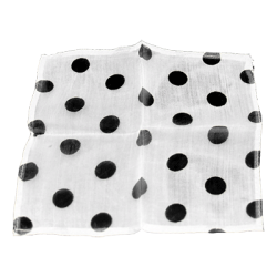 (image for) Spotted Silk 06" White/Black Spots by Uday - Trick