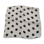 (image for) Spotted Silk 09 inch White w/blk spots by Uday - Trick