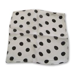 (image for) Spotted Silk 09 inch White w/blk spots by Uday - Trick