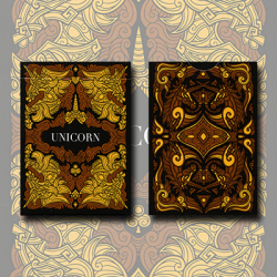 (image for) Unicorn Playing cards (Copper) by Aloy Design Studio USPCC