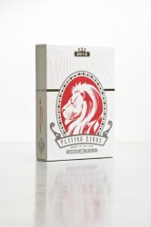 White Lions Series B Red Playing Cards