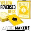 (image for) Bicycle Reversed Back Bicycle Deck - Yellow (2nd Generation) by Magic Makers