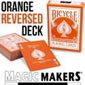 Orange Reverse Bicycle Deck