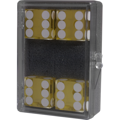 (image for) Dice 4-pack Gold Near-precision 19mm (casino) - Click Image to Close