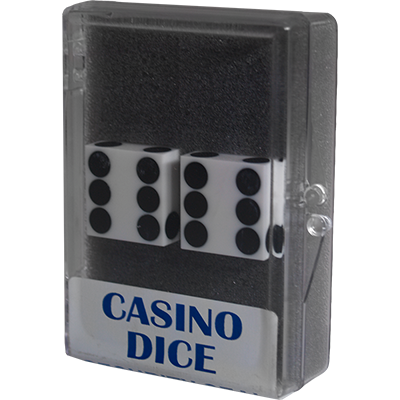 (image for) Dice 2-Pack White Precision 19mm (Casino) - Trick - Click Image to Close
