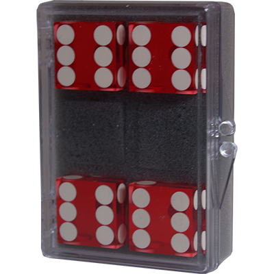 (image for) Dice 4-pack Red Near-precision 19mm (casino) - Click Image to Close