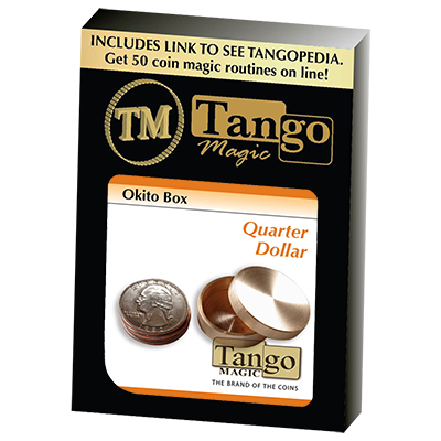(image for) Okito Box (Brass) - US Quarter by Tango Magic -Trick (B0010) - Click Image to Close