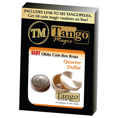 (image for) Slot Okito Coin Box Brass Quarter by Tango -Trick (B0018) - Click Image to Close