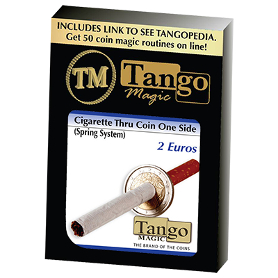 (image for) Cigarette Through (2 Euros, One Sided) E0012 by Tango - Trick - Click Image to Close