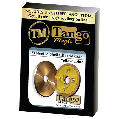 (image for) Expanded Shell Chinese Coin made in Brass (Yellow) by Tango - Trick (CH006) - Click Image to Close
