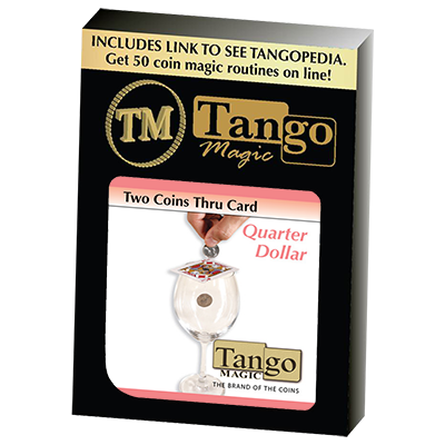 (image for) Two Coins Thru Card (D0019) (Quarter Dollar) by Tango - Trick - Click Image to Close