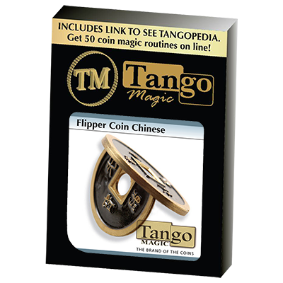 (image for) Flipper Chinese Coin Black (CH012) by Tango - Trick - Click Image to Close