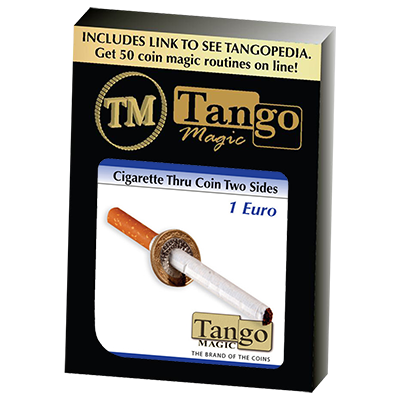 (image for) Cigarette Thru Coin Two Sides 1 Euro by Tango - Trick (E0063) - Click Image to Close