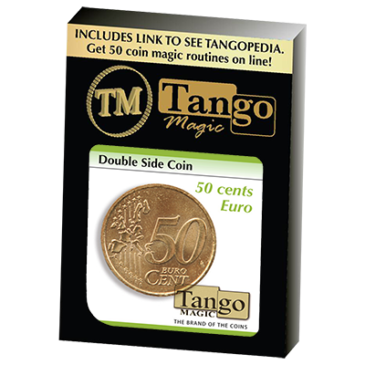 (image for) Double Sided Coin (50 cent Euro) (E0025) by Tango - Trick - Click Image to Close