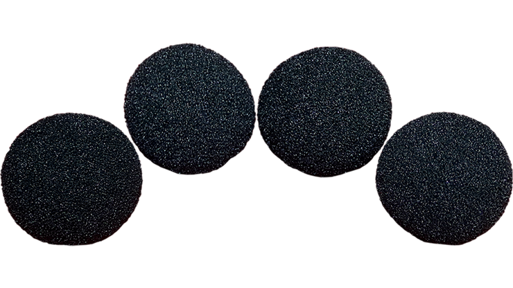 (image for) 1.5 inch Regular Sponge Ball (Black) Pack of 4 from Magic by Gosh - Click Image to Close