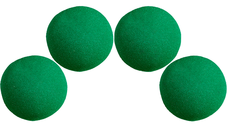 1 inch Super Soft Sponge Ball (Green) Pack of 4 from Magic by Gosh