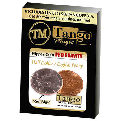 (image for) Flipper Coin PRO Gravity Half Dollar/English Penny - Tango - Trick (D0101) - Click Image to Close