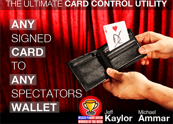 (image for) Any Card to Any Spectator's Wallet - BLACK (DVD and Gimmick) By Jeff Kaylor and Michael Ammar - DVD - Click Image to Close
