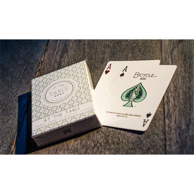 (image for) At the Table Playing Cards (green) - Click Image to Close