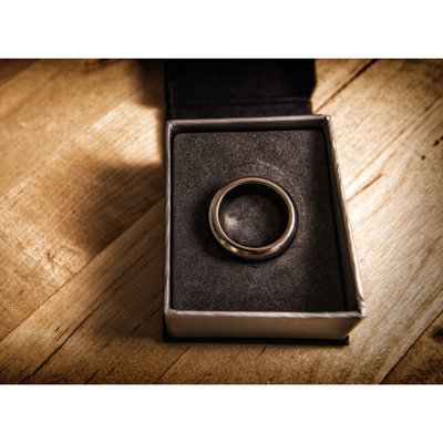 (image for) Kinetic PK Ring (Silver) Curved size 9 by Jim Trainer - Trick - Click Image to Close