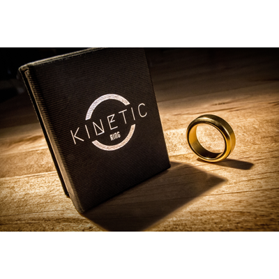 (image for) Kinetic PK Ring (Gold) Beveled size 11 by Jim Trainer - Trick - Click Image to Close
