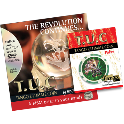 (image for) T.U.C. Poker Chip Color Varies (plus 3 regular Chips) (PK002) by Tango Magic - Trick - Click Image to Close