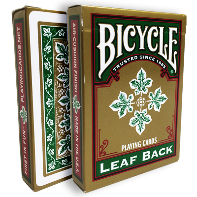 (image for) Bicycle Leaf Back Deck (Green) by Gambler's Warehouse - Click Image to Close