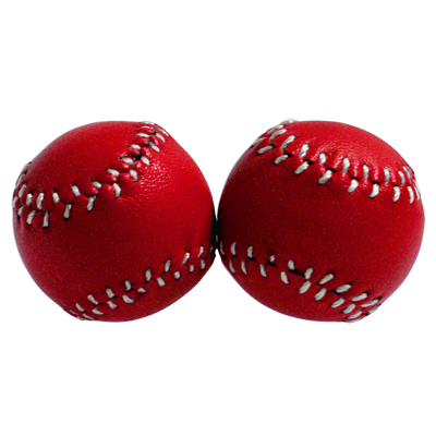 (image for) Chop Cup Balls Red Leather (Set of 2) by Leo Smetsers - Trick - Click Image to Close