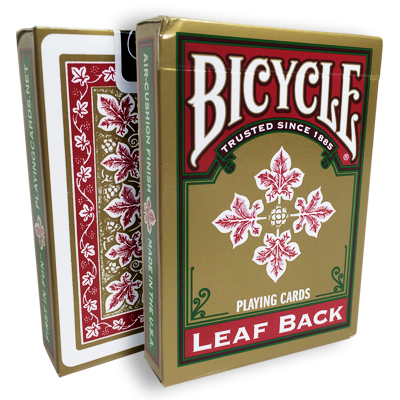 (image for) Bicycle Leaf Back Deck (Red) by Gambler's Warehouse - Click Image to Close