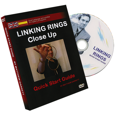 (image for) Close Up Linking Rings BLACK (RED BAG) (Gimmicks & DVD, SPANISH and English) by Matthew Garrett - Trick - Click Image to Close