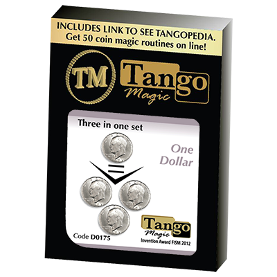 (image for) Three in One (Eisenhower Dollar) Set (D0175) by Tango - Trick - Click Image to Close